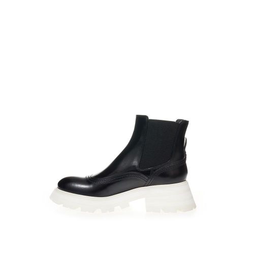 Leather Chelsea Women's Boots - Alexander McQueen - Modalova