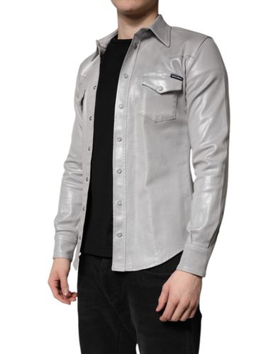 Metallic Cotton Button Down Men's Shirt (Pre-Owned) - Dolce & Gabbana - Modalova