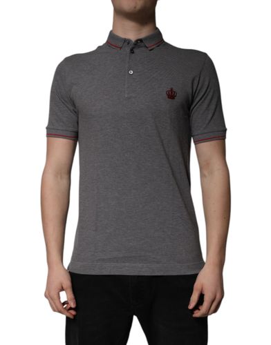 Cotton Crown Collared Polo Men's T-shirt - Dolce & Gabbana - Modalova