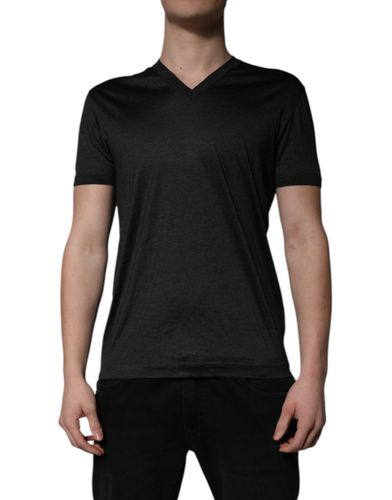 Silk V-neck Short Sleeves Men's T-shirt (Pre-Owned) - Dolce & Gabbana - Modalova