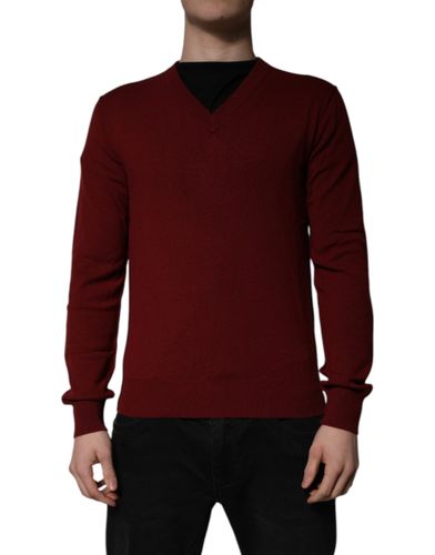 Cashmere V-neck Men Pullover Men's Sweater - Dolce & Gabbana - Modalova
