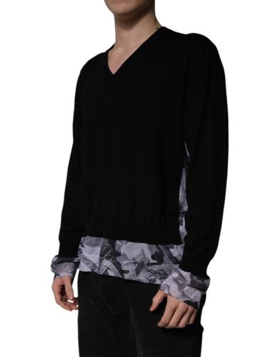 Camouflage V-neck Pullover Men's Sweater - Dolce & Gabbana - Modalova
