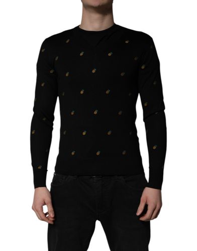 Pineapple Crew Neck Pullover Men's Sweater - Dolce & Gabbana - Modalova