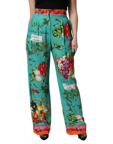 Silk Printed Straight Women's Pants (Pre-Owned) - Dolce & Gabbana - Modalova