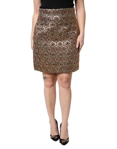 Polyester Brocade A-line Mini Women's Skirt - Dolce & Gabbana - Modalova