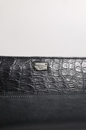Leather Logo Plaque Zip Around Continental Men's Wallet (Pre-Owned) - Dolce & Gabbana - Modalova