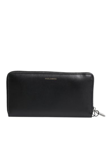 Black Blue Exotic Leather Embossed Continental Men's Wallet - Dolce & Gabbana - Modalova