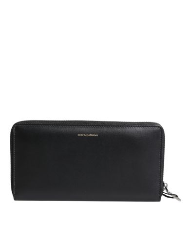 Black Blue Exotic Leather Embossed Continental Men's Wallet (Pre-Owned) - Dolce & Gabbana - Modalova