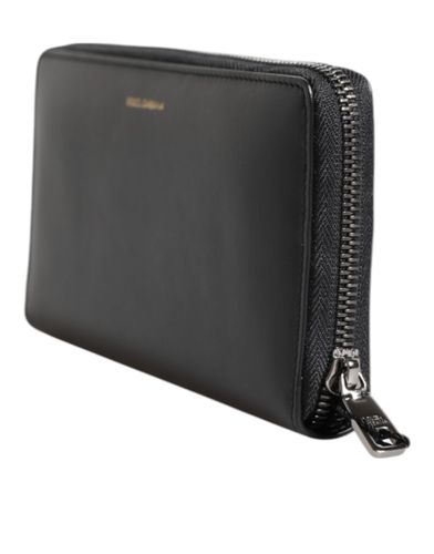 Black Blue Exotic Leather Embossed Continental Men's Wallet (Pre-Owned) - Dolce & Gabbana - Modalova