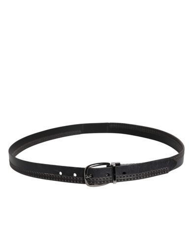 Leather Silver Tone Metal Buckle Men's Belt (Pre-Owned) - Dolce & Gabbana - Modalova