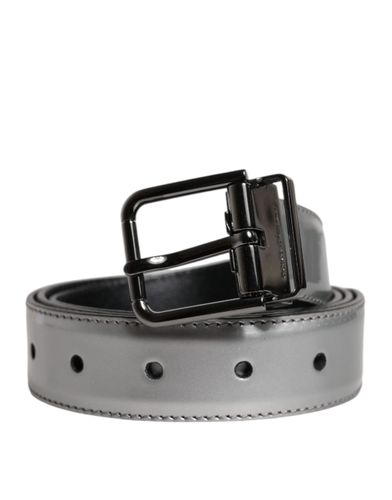 Leather Classic Metal Logo Buckle Men's Belt (Pre-Owned) - Dolce & Gabbana - Modalova