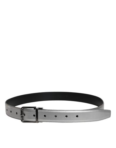 Leather Classic Metal Logo Buckle Men's Belt (Pre-Owned) - Dolce & Gabbana - Modalova