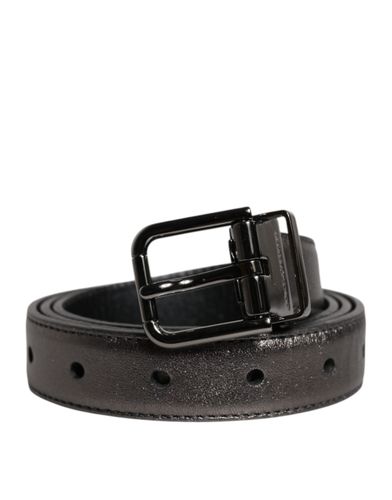 Leather Classic Metal Logo Buckle Men's Belt (Pre-Owned) - Dolce & Gabbana - Modalova