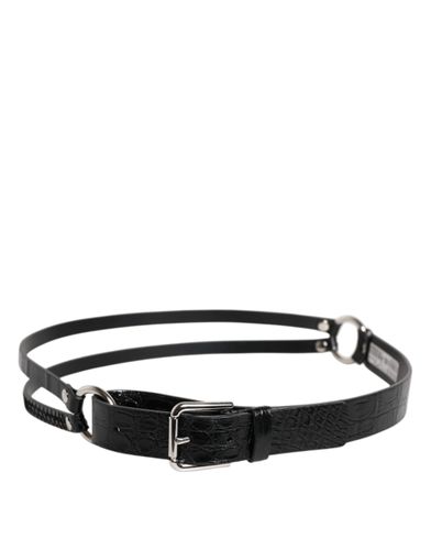 Exotic Leather Metal Logo Buckle Men's Belt (Pre-Owned) - Dolce & Gabbana - Modalova