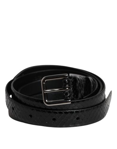 Leather Classic Metal Logo Buckle Men's Belt (Pre-Owned) - Dolce & Gabbana - Modalova