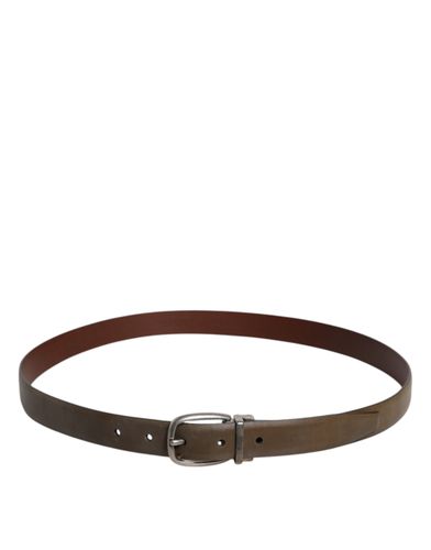 Leather Classic Metal Logo Buckle Men's Belt (Pre-Owned) - Dolce & Gabbana - Modalova