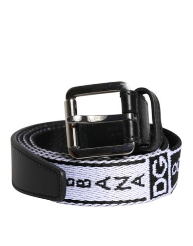 Printed Metal Logo Buckle Men's Belt - Dolce & Gabbana - Modalova