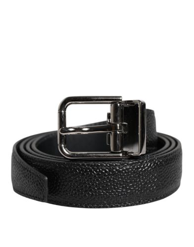 Calf Leather Classic Metal Buckle Men's Belt - Dolce & Gabbana - Modalova