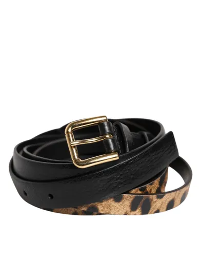 Leopard Classic Gold Metal Buckle Men's Belt (Pre-Owned) - Dolce & Gabbana - Modalova