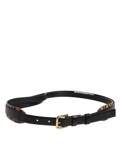 Leopard Classic Gold Metal Buckle Men's Belt (Pre-Owned) - Dolce & Gabbana - Modalova