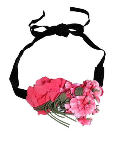Multicolor Floral Applique Detail Tie Women's Belt - Dolce & Gabbana - Modalova