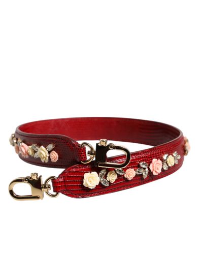 Leather Floral Embellish Bag Shoulder Women's Strap - Dolce & Gabbana - Modalova