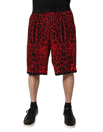 Leopard Print Viscose Bermuda Men's Shorts - Dolce & Gabbana - Modalova