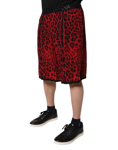 Leopard Print Viscose Bermuda Men's Shorts - Dolce & Gabbana - Modalova