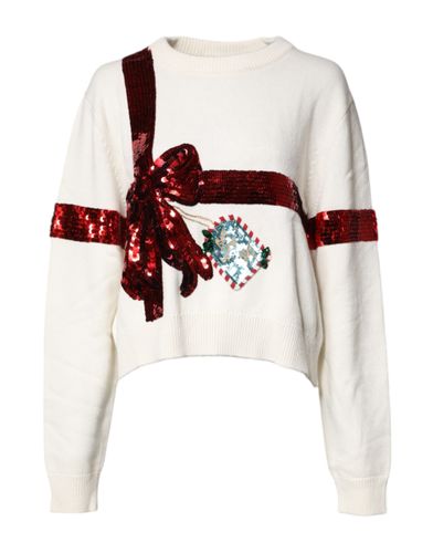 Sequined Crew Neck Pullover Women's Sweater (Pre-Owned) - Dolce & Gabbana - Modalova