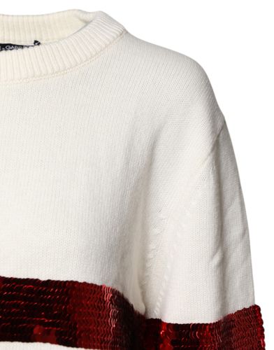 Sequined Crew Neck Pullover Women's Sweater (Pre-Owned) - Dolce & Gabbana - Modalova