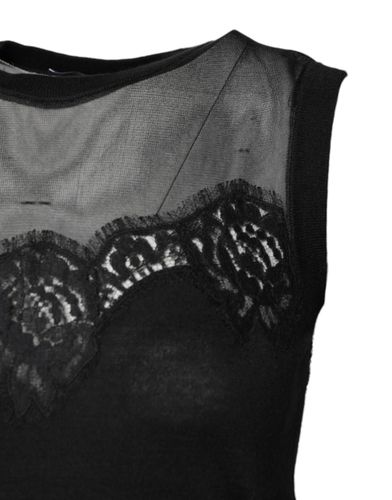 Lace Sheer Crew Neck Sleeveless Women's Top (Pre-Owned) - Dolce & Gabbana - Modalova
