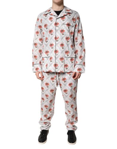 Floral Print Cotton Pajama Set Men's Sleepwear - Dolce & Gabbana - Modalova
