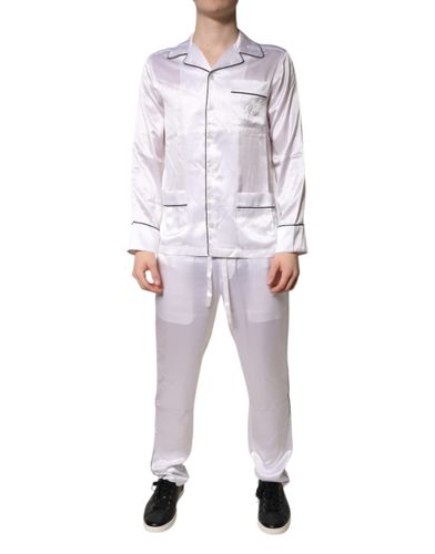 Satin Silk Men Pajama Set Men's Sleepwear - Dolce & Gabbana - Modalova