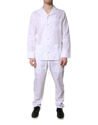 Cotton Shirt Pants Pajama Set Men's Sleepwear - Dolce & Gabbana - Modalova