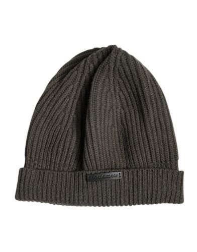 Wool DG Plaque Knitted Winter Beanie Men's Hat (Pre-Owned) - Dolce & Gabbana - Modalova