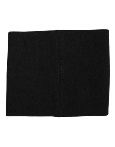 Black White Logo Print Knitted Neck Warmer Men's Scarf - Dolce & Gabbana - Modalova