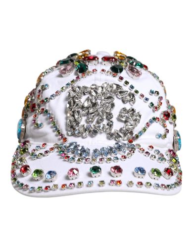 Multicolor Crystal Embellish Baseball Men's Cap - Dolce & Gabbana - Modalova