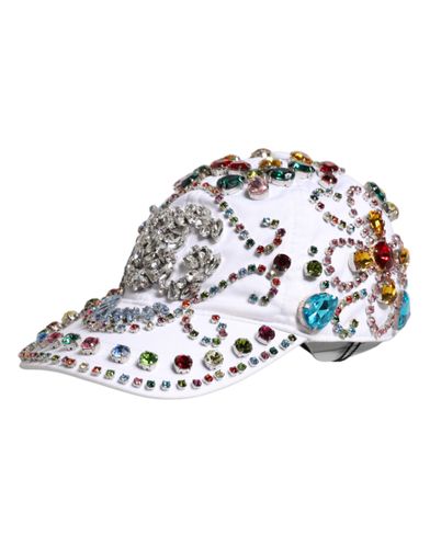 Multicolor Crystal Embellish Baseball Men's Cap - Dolce & Gabbana - Modalova