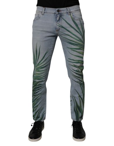 Light Leaf Cotton Classic Men Denim Men's Jeans - Dolce & Gabbana - Modalova