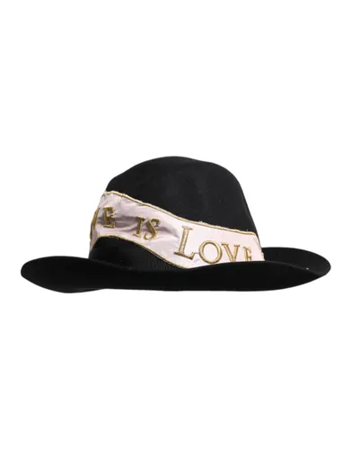 Logo Embroidered Women Wide Brim Women's Hat - Dolce & Gabbana - Modalova