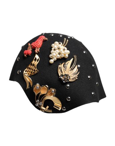 Wool Multicolor Embellished Cloche Women's Hat - Dolce & Gabbana - Modalova