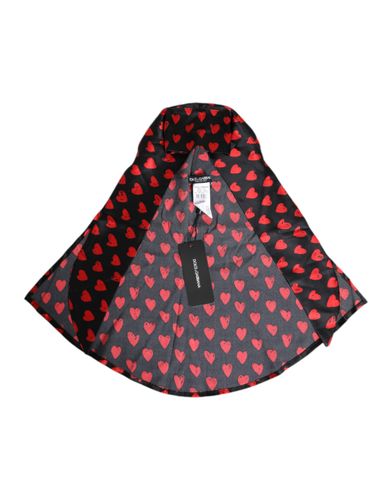 Black Red Hearts Polyester Women's Hat - Dolce & Gabbana - Modalova