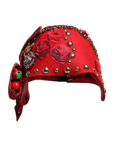 Crystal Gold Roses Brooch Embellished Women's Hat (Pre-Owned) - Dolce & Gabbana - Modalova