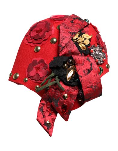 Crystal Gold Roses Brooch Embellished Women's Hat (Pre-Owned) - Dolce & Gabbana - Modalova