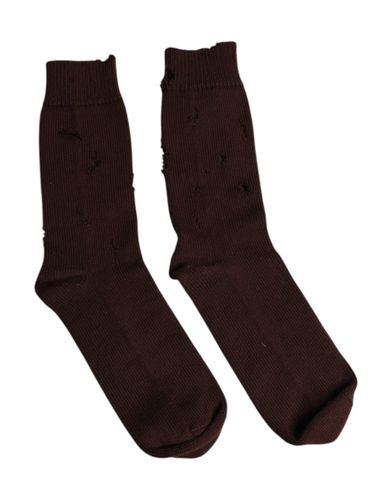 Solid Cotton Stretch Mid Calf Socks - Dolce & Gabbana - Modalova