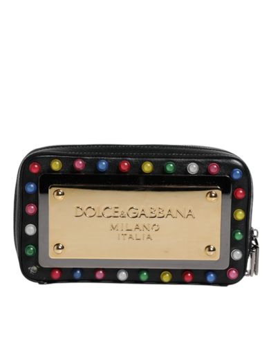 Leather LED Logo Wrist Strap Clutch Women's Bag (Pre-Owned) - Dolce & Gabbana - Modalova