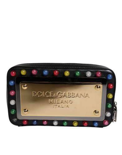 Leather LED Logo Wrist Strap Clutch Women's Bag (Pre-Owned) - Dolce & Gabbana - Modalova