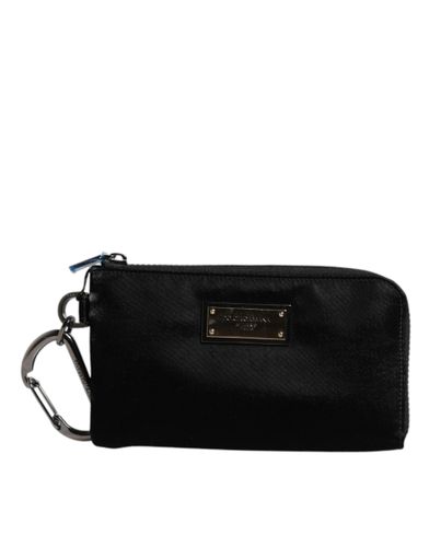 Nylon Logo Plaque Keyring Pouch Clutch Men's Bag - Dolce & Gabbana - Modalova