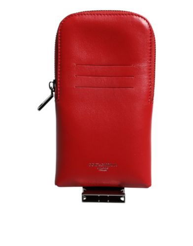 Leather Logo Zip Around Card Holder Wide Strap Men's Wallet (Pre-Owned) - Dolce & Gabbana - Modalova