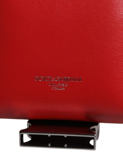 Leather Logo Zip Around Card Holder Wide Strap Men's Wallet (Pre-Owned) - Dolce & Gabbana - Modalova